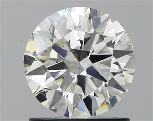 Picture of Natural Diamond 1.02 Carats, Round with Excellent Cut, G Color, SI1 Clarity and Certified by IGI