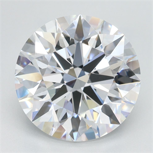 Picture of Lab Grown Diamond 3.44 Carats, Round with Ideal Cut, D Color, IF Clarity and Certified by IGI