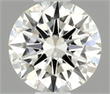 Natural Diamond 0.41 Carats, Round with Excellent Cut, I Color, VVS2 Clarity and Certified by IGI