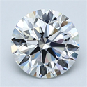 Natural Diamond 2.01 Carats, Round with Excellent Cut, D Color, VVS2 Clarity and Certified by GIA