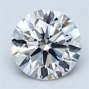 Picture of Natural Diamond 2.01 Carats, Round with Excellent Cut, D Color, VVS2 Clarity and Certified by GIA