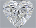 Natural Diamond 2.02 Carats, Heart with  Cut, F Color, SI1 Clarity and Certified by GIA
