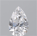 Natural Diamond 0.75 Carats, Pear with  Cut, D Color, VS2 Clarity and Certified by GIA