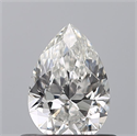 Natural Diamond 0.50 Carats, Pear with  Cut, E Color, VVS2 Clarity and Certified by GIA