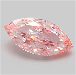 Picture of Lab Grown Diamond 1.54 Carats, Marquise with  Cut, Fancy Vivid Pink Color, VVS2 Clarity and Certified by IGI