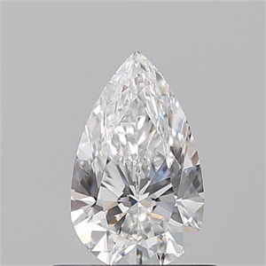 Picture of Natural Diamond 0.56 Carats, Pear with  Cut, E Color, VVS2 Clarity and Certified by GIA