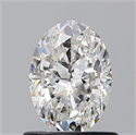 Natural Diamond 0.80 Carats, Oval with  Cut, F Color, SI1 Clarity and Certified by GIA