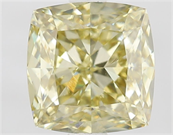 Picture of Lab Grown Diamond 2.10 Carats, CUSHION MODIFIED with  Cut, Fancy Intense Yellow Color, VVS2 Clarity and Certified by IGI