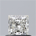 Natural Diamond 0.50 Carats, Princess with  Cut, I Color, VS2 Clarity and Certified by GIA