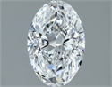 Natural Diamond 1.40 Carats, Oval with  Cut, D Color, VVS2 Clarity and Certified by GIA