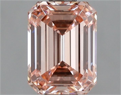Picture of Lab Grown Diamond 1.27 Carats, Emerald with  Cut, Fancy Intense Pink Color, VS1 Clarity and Certified by IGI