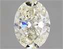 Natural Diamond 0.70 Carats, Oval with  Cut, J Color, VS2 Clarity and Certified by GIA