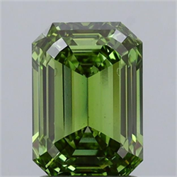 Picture of Lab Grown Diamond 1.88 Carats, Emerald with  Cut, Fancy Vivid Green Color, VS2 Clarity and Certified by IGI