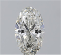 Natural Diamond 2.51 Carats, Oval with  Cut, H Color, SI2 Clarity and Certified by GIA