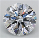 Lab Grown Diamond 1.09 Carats, Round with Ideal Cut, D Color, VVS2 Clarity and Certified by IGI