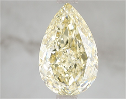 Picture of Lab Grown Diamond 2.51 Carats, Pear with  Cut, Fancy Intense Yellow Color, VS1 Clarity and Certified by IGI