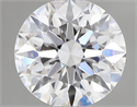 Lab Grown Diamond 1.08 Carats, Round with Excellent Cut, D Color, VVS2 Clarity and Certified by IGI