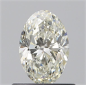 Natural Diamond 0.58 Carats, Oval with  Cut, J Color, VS1 Clarity and Certified by GIA