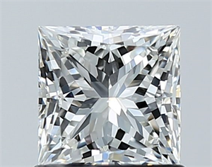 Picture of Natural Diamond 1.01 Carats, Princess with  Cut, G Color, SI1 Clarity and Certified by GIA