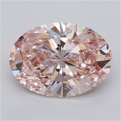 Picture of Lab Grown Diamond 2.04 Carats, Oval with  Cut, Fancy Intense Pink Color, VVS2 Clarity and Certified by IGI