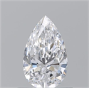 Natural Diamond 0.59 Carats, Pear with  Cut, D Color, VVS2 Clarity and Certified by GIA
