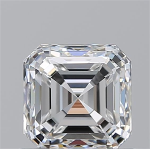 Picture of Natural Diamond 0.91 Carats, Asscher with  Cut, E Color, VVS2 Clarity and Certified by GIA