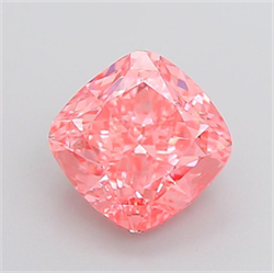 Picture of Lab Grown Diamond 3.30 Carats, CUSHION MODIFIED with  Cut, Fancy Vivid Pink Color, VVS2 Clarity and Certified by IGI