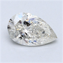 Natural Diamond 1.01 Carats, Pear with  Cut, I Color, I1 Clarity and Certified by GIA