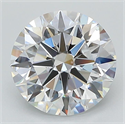 Lab Grown Diamond 2.51 Carats, Round with Excellent Cut, D Color, FL Clarity and Certified by GIA