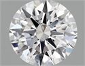 Lab Grown Diamond 1.25 Carats, Round with Ideal Cut, D Color, VS1 Clarity and Certified by IGI