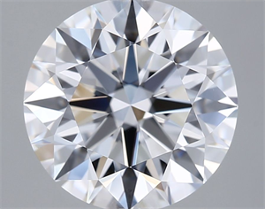 Picture of Lab Grown Diamond 2.54 Carats, Round with Ideal Cut, D Color, VVS1 Clarity and Certified by IGI