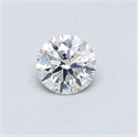 Natural Diamond 0.41 Carats, Round with Excellent Cut, F Color, SI2 Clarity and Certified by GIA