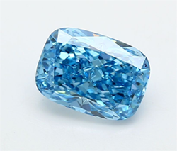 Picture of Lab Grown Diamond 2.52 Carats, CUSHION MODIFIED with  Cut, Fancy Vivid Blue Color, VVS2 Clarity and Certified by IGI