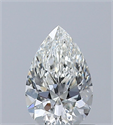 Natural Diamond 0.61 Carats, Pear with  Cut, H Color, VVS2 Clarity and Certified by GIA