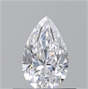 Natural Diamond 0.50 Carats, Pear with  Cut, D Color, VVS2 Clarity and Certified by GIA
