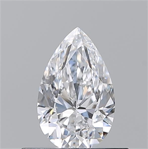 Picture of Natural Diamond 0.50 Carats, Pear with  Cut, D Color, VVS2 Clarity and Certified by GIA