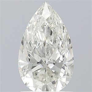 Picture of Natural Diamond 1.01 Carats, Pear with  Cut, H Color, SI2 Clarity and Certified by IGI
