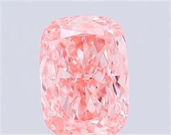 Picture of Lab Grown Diamond 3.04 Carats, CUSHION MODIFIED with  Cut, Fancy Intense Pink Color, VS1 Clarity and Certified by IGI