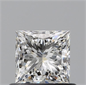 Natural Diamond 0.60 Carats, Princess with  Cut, H Color, VVS1 Clarity and Certified by GIA