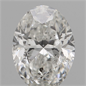 Natural Diamond 0.50 Carats, Oval with  Cut, G Color, I1 Clarity and Certified by GIA
