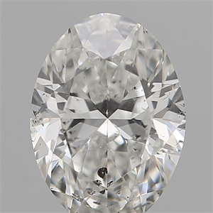 Picture of Natural Diamond 0.50 Carats, Oval with  Cut, G Color, I1 Clarity and Certified by GIA