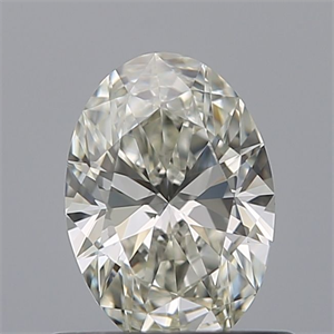Picture of Natural Diamond 0.55 Carats, Oval with  Cut, H Color, VVS2 Clarity and Certified by IGI