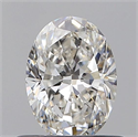 Natural Diamond 0.55 Carats, Oval with  Cut, G Color, VVS1 Clarity and Certified by GIA