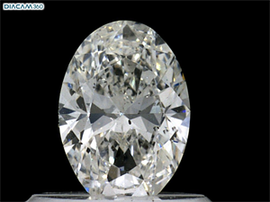 Foto Diamante Natural 0.52 quilates, Ovalado , Color H, claridad SI1 y certificado GIA de