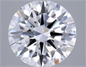 Lab Grown Diamond 2.81 Carats, Round with Excellent Cut, D Color, VVS2 Clarity and Certified by GIA