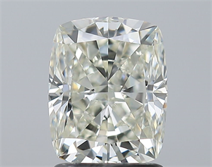 Foto Diamante Natural 1.71 quilates, Del cojín , Color K, claridad VVS1 y certificado GIA de