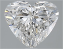 Natural Diamond 2.02 Carats, Heart with  Cut, F Color, VS2 Clarity and Certified by GIA