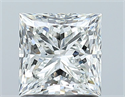 Natural Diamond 1.40 Carats, Princess with  Cut, H Color, VS1 Clarity and Certified by GIA