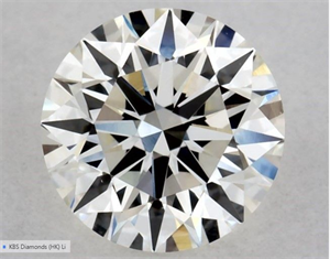 Picture of Natural Diamond 0.55 Carats, Round with Excellent Cut, I Color, VS1 Clarity and Certified by GIA