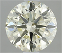 Natural Diamond 0.90 Carats, Round with Excellent Cut, M Color, VS2 Clarity and Certified by IGI